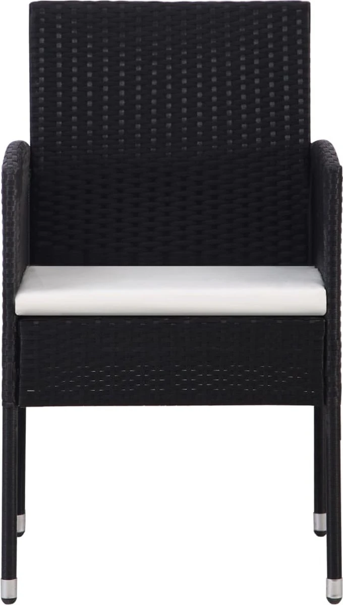 VidaXL 7-delige Tuinset Poly Rattan Zwart 5 VidaXL 7-delige Tuinset Poly Rattan Zwart - Afbeelding 3