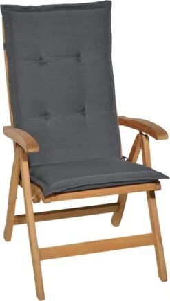 Beautissu Loft HL – Set Van 4 Tuinkussens Hoge Rug 120x50x6 Cm Kussen Grafiet Grijs Tuinstoelkussens Zitkussen Tuinstoel -Tuin Verkoop 682x1200