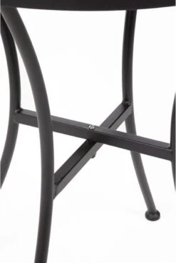Bolero Ronde Stalen Bistro Tafel Zwart 60cm -Tuin Verkoop 802x1200