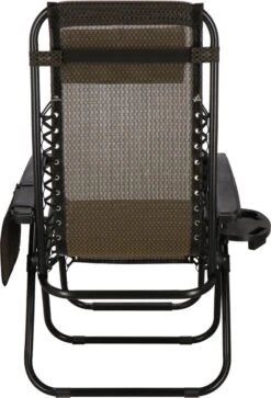 Springos Tuinstoel | Ligstoel | Opvouwbaar | Verstelbaar | Ergonomische Hoofdsteun | Bruin / Zwart -Tuin Verkoop 816x1200