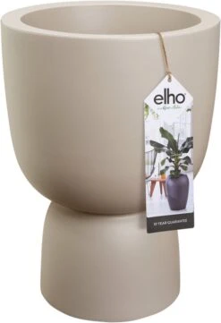 Elho Pure Coupe 41 - Bloempot Voor Binnen & Buiten - Ø 41.3 X H 57.9 Cm - Beige/Balanced Beige -Tuin Verkoop 820x1200 3
