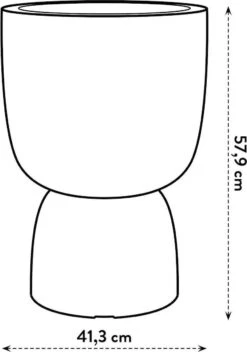 Elho Pure Coupe 41 - Bloempot Voor Binnen & Buiten - Ø 41.3 X H 57.9 Cm - Beige/Balanced Beige -Tuin Verkoop 843x1200 2