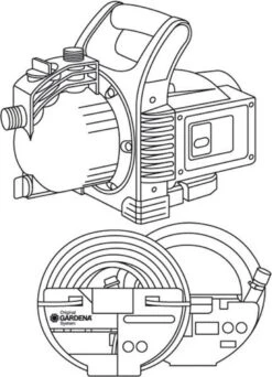 GARDENA - Classic Besproeiingspomp 3000/4 Compleet - Waterpomp - Incl. 3.5 M Aanzuigslang En 20 M Slang -Tuin Verkoop 867x1200