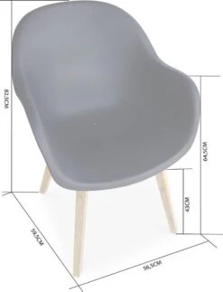 Alice's Garden Kuipstoelen CELEBES - Set Van 4 - Acacia En Kunststof - Grijs -Tuin Verkoop 918x1200