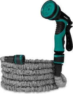 VONROC Tuinslang – Uitrekbare Tuinslang 10 Meter – Incl. Aansluitingen, Muursteun En Broespistool -Tuin Verkoop 937x1200 1