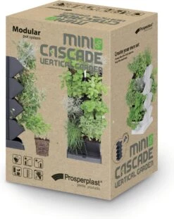 Prosperplast Verticale Kruidentuin Kunststof - Staand/hangend - Modulair - Antraciet Grijs - L 20 X B 11 X H 48 Cm - Incl. Kruidenschaar -Tuin Verkoop 954x1200 1