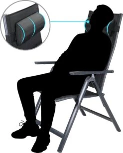 Casaria Tuinstoel Aluminium - 2 Stuks Inklapbaar - Antraciet -Tuin Verkoop 966x1200