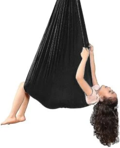 Merkloos Schommelstoel - Hangmat - Schommel - Kalmerend - Luchtdoorlatend - Kinderen - Zwart