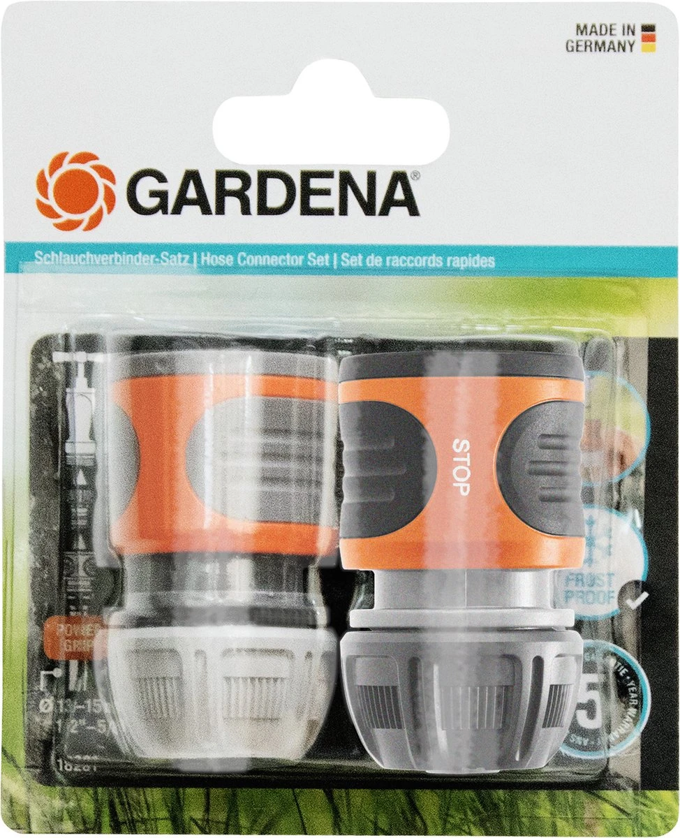 Gardena Slangstuk En Waterstop 13 Mm/1/2" -15 Mm 5/8" Pvc Oranje 4 Gardena Slangstuk En Waterstop 13 Mm/1/2" -15 Mm 5/8" Pvc Oranje - Afbeelding 2