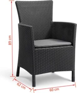 Allibert Iowa Tuinstoel - 60x62x89cm – Grafiet -Tuin Verkoop 996x1200